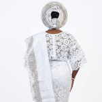 White Iro and Fitted Buba , White Lace Wrapper and Blouse , African Women Clothing